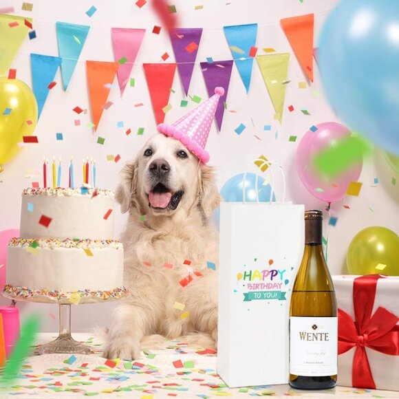 Greenii - 250 White Paper With Handles Kraft 5 * 3 * 12 Party Gift Bags - Picture 3 of 7